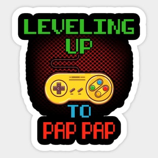 Promoted To Pap Pap T-Shirt Unlocked Gamer Leveling Up Sticker